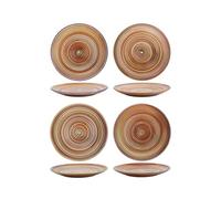 Cookinglife Rhythm & Lines | Assiettes Plates x4 | Céramique | 26.5 cm | multicolore | Lave-vaisselle, Micro-ondes, Four