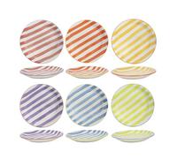 Cookinglife Summer Vibes | Assiettes Plates x6 | Céramique | 26.5 cm | multicolore | Lave-vaisselle, Micro-ondes, Four