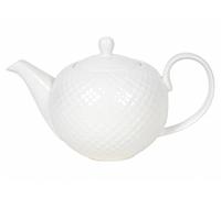 Cookinglife Théière Diamond blanche, porcelaine, 900 ml, compatible lave-vaisselle et micro-ondes