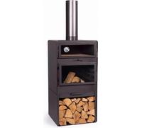 CookKing acier Four de terrasse Vento Plus in our à pizza Noir 50x50x150 cm