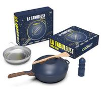 COOKUT, Coffret de Noël - La Fabuleuse Poêle 28 cm - Myrtille (bleu)