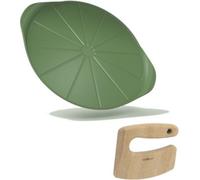 COOKUT Le formidable plat à pizza avec coupe pizza - Dimension : 33 cm - couleur Fougère (vert)
