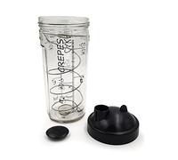 COOKUT - Shaker Miam - Réalisez Une pâte à crêpes ou Pancakes Parfaite en Moins de 2 Min - Pratique, sans Robot, Balance ni ustensile et sans salissure - Conservation Facile - 14 x 14 x 23 cm