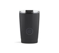 Cool Bottles - Gobelet Isotherme en Acier Inoxydable 330 ml - Tasse Thermique avec Couvercle Hermétique - Boissons froides 10h et chaudes 5h - Finition Anti-tâches - Mono Black