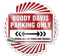 Cool Decor Bumper | Buddy Davis Parking Only Coffee Free Sticker Pack (12 x 18 cm)