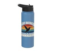Cool Hummingbird Art for Men Women Humming Bird Lovers Stainless Steel Insulated Water Bottle