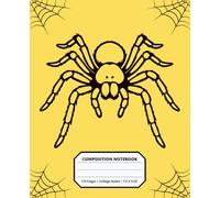 Cool Spider Composition Notebook for Kids Boys Girls Teens 110 Pages College Ruled 7.5 x 9.25 Lined Paper Composition Notebook
