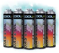 COOL5 recharge gaz de remplacement r1234yf, réfrigérant de remplacement r1234yf pour climatisation automobile - 5 boîtes 2en1, 290 g + APC 500ml