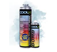 COOL5 recharge gaz de remplacement r134a, réfrigérant de remplacement r134a pour climatisation automobile - 1 boîte 5en1, 290 g + rafraîchisseur + APC 500ml