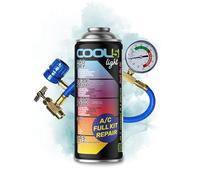 COOL5 recharge gaz de remplacement r134a, réfrigérant de remplacement r134a pour climatisation automobile - 1 boîte 5en1, 235 g + tuyau de mesure