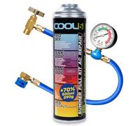 COOL5 réfrigérant de remplacement r1234yf pour climatisation automobile -1 boîte 5en1, 290g + conduite sous pression avec manomètre conçue pour R1234yf