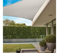 Coolaroo Kit de Voile d'ombrage de qualité supérieure - Bloc 95% des Rayons UV - De Luxe - Qualité Commerciale - avec matériel en Acier Inoxydable - Revêtement extérieur Permanent - 5 m - Triangle