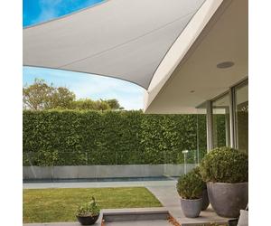 Coolaroo Kit de Voile d'ombrage de qualité supérieure - Bloc 95% des Rayons UV - De Luxe - Qualité Commerciale - avec matériel en Acier Inoxydable - Revêtement extérieur Permanent - 5 m - Triangle