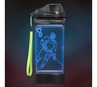 CoolGift Mart Cadeau de hockey, bouteille d'eau lumineuse 3D, 414 ml, Tritan sans BPA - Meilleur cadeau pour garçons et filles de 4, 5, 6, 7 ans - Tasse pour enfants - Vacances de Noël