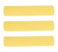 COOLHIYA 3pcs Recharge de Tête de Balai Éponge Jaune en Mousse et Plastique, Absorbante et Solide, pour Sols Carrelés et Nettoyage à Domicile