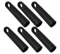 COOLHIYA Accessoire de balai 6pcs PP noir, embout de manche de balai remplacement, poignée de manche de balai pour serpillière et balai, prise ergonomique, nettoyage ménager, 5.12 pouces
