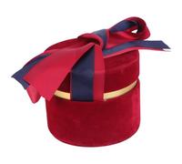 COOLHIYA Boîte Ronde en Flanelle Rouge pour Coffret Présent Délicat Grosse Capacité, pour Décoration et Occasions Multiples