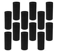 COOLHIYA Boîtes Tubes en Papier Kraft Vides pour Bouteilles D'huile Essentielle 30ml, Lot de 12, Emballage Protecteur Rond en Papier Noir, Usage Polyvalent Bureau et Hôtel