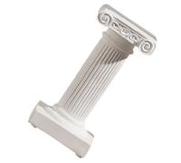 COOLHIYA Bougeoir Colonne Romaine en Résine Blanche, Décoration Élégante pour Jardin et Bureau, Support Multi-Usage pour Bougies Piliers et Ornements Décoratifs