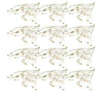 COOLHIYA Bouquet de Fleurs Séchées Gypsophile, 80 Branches Naturelles, sans Besoin de Sol ni Eau, Décoration pour Mariages et Banquets