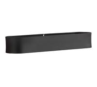 COOLHIYA Étagère Murale Support Pratique en Aluminium Noir Adhésive Installation sans Perçage pour Salle de Bain pour Serviettes et Accessoires de Rangement
