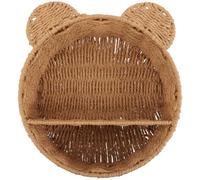 COOLHIYA Étagère Murale Tressée de Chat Panier de Rangement Décoratif en Corde Papier pour Organisation Multifonctionnelle à Usage Domestique