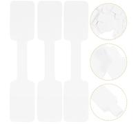 COOLHIYA Étiquettes de Prix Autocollantes 100 en Papier Kraft Blanc Étiquettes Vierges Amovibles pour Bijoux et Bagues pour Usage Quotidien et Loisirs Créatifs