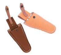 COOLHIYA Étui en Cuir de Vachette Épais pour Sécateur et Cisailles de Jardin, Lot 2 Pièces - Pochette Robuste pour Outils de Jardinage, Rangement Suspendu Pratique, Housse