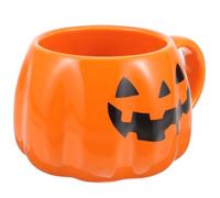 COOLHIYA Jolie Tasse à Café en Céramique Orange de Citrouille, Solide et Polyvalente, Maison Bureau en Période D'halloween