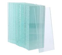 COOLHIYA Lentilles Transparentes Accessoires de Soudage Lot de 100 de Remplacement Lentilles de Protection Oculaire Haute Transparence en Verre Blanc Multifonctions pour Casque de Soudage