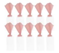 COOLHIYA Lot de 10 Étiquettes de Réservation en Acrylique Transparent, Format Arche Trou, Cordon Suspendre, pour Mariage et Fête, Marque-place Réutilisable, Accessoire de Décoration