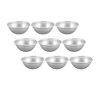 COOLHIYA Moules à Mini-tartes Conductivité Thermique Rapide et Cuisson Uniforme Lot de 9 en Aluminium Argenté pour Desserts de Banquet et Réunions Entre Amis