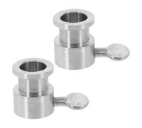 COOLHIYA Outils pour Rôtisserie 2pcs Butées en Acier Inoxydable 19X25X14 CM Accessoire de Barbecue Compact pour Grillades à Domicile