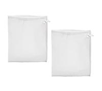 COOLHIYA Paquet de Filtration en Nylon Alimentaire Blanc 45x60cm pour Vin, Maille Fine Résistante aux Taches, Fabrication de Vin Artisanale, Lot de 2