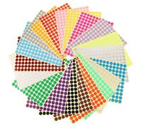 COOLHIYA Pastilles Autocollantes de Couleur Rondes Étiquettes Adhésives sans Résidu 20 Feuilles pour Identification Facile Plusieurs styles pour Maison et Dessin Plusieurs styles