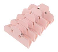COOLHIYA Pinces à Paquet Rose Lot de 5 pour Aliments Grand Format en ABS Étanchéité Hermétique Polyvalente, Cuisine et Garde-manger