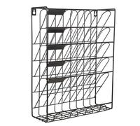 COOLHIYA Porte-Revue en Fer Noir pour Bureau et École, Organiseur de Fichiers sans Bavure, Support Pratique pour Magazines et Fournitures de Bureau