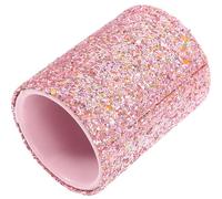 COOLHIYA Pot à Pinceaux de Maquillage en Seau Pailleté en Plastique, Rangement Portable Léger pour Brosses de Maquillage la Coiffeuse