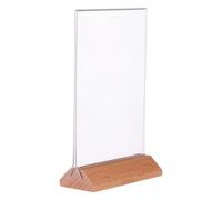 COOLHIYA Présentoir de Table en Acrylique Transparent A6 Format Vertical Incliné, Porte-menus et Porte-panneau pour Affichage de Prix et Informations, Support Polyvalent pour Restaurant,
