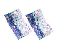 COOLHIYA Ruban Adhésif Motifs Uniques Bleu Adhésif 10 Rouleaux en Papier Décoratif Océan Petit et Portable pour Scrapbooking DIY pour Projets Créatifs