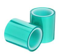 COOLHIYA Ruban de Résine Pet Haute Température Adhésif sans Trace 2 Rouleaux Résistant et Empêchant la Pénétration de Liquide pour Bricolage pour Projets DIY