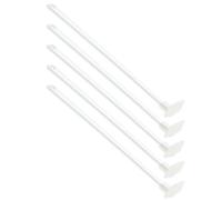 COOLHIYA Spatule Blanche à Long Manche en Pp, Lot de 5 Pièces, Racloir Pratique pour Bouteilles, Adaptée Nettoyage et Extraction de Sauce