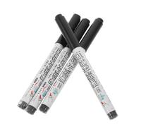 COOLHIYA Stylo feutre peinture tombale, lot de 4, plastique avec grip ergonomique, peinture noire, pointe fine, pour utilisation en extérieur dans cimetières