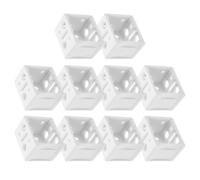 COOLHIYA Supports de Fixation Facile pour Stores en ABS Blanc Lot de 10 Haute Adaptabilité et Finition Soignée, pour Stores et Rideaux Boîte de