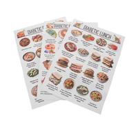 COOLHIYA Tableau quotidien des aliments pour diabétiques, tableau des repas pour les personnes prédiabétiques, planificateur de repas équilibrés, affiche de régime sain pour