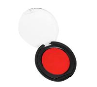 COOLHIYA Tampon à Encreur Portable Rond Rouge en Pvc, Facile à Nettoyer Transporter, pour Documents Professionnels et Loisirs Créatifs