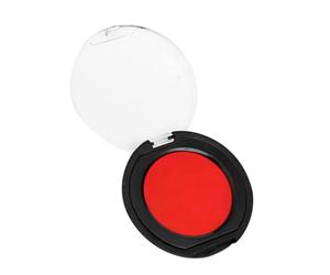 COOLHIYA Tampon à Encreur Portable Rond Rouge en Pvc, Facile à Nettoyer Transporter, pour Documents Professionnels et Loisirs Créatifs