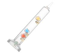 COOLHIYA Thermomètre de Galilée Décoratif D'intérieur en Verre avec Bulles Liquides, Affichage Précis Température et Design Unique pour Bureau ou Cadeau D'anniversaire