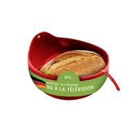 Coolinato Bol universel 3 en 1 en silicone rouge pour cuisson, mélanger et ragoût, résistant à la chaleur jusqu'à 230 °C, 24 cm