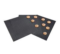 Coolinato - Set de 3 tapis de cuisson silicone platine 38x30 cm - Feuille pour four flexible & découplable - Papiers réutilisable résistant jusqu'à 230°C & antiadhésif - Idéal pour la cuisson
